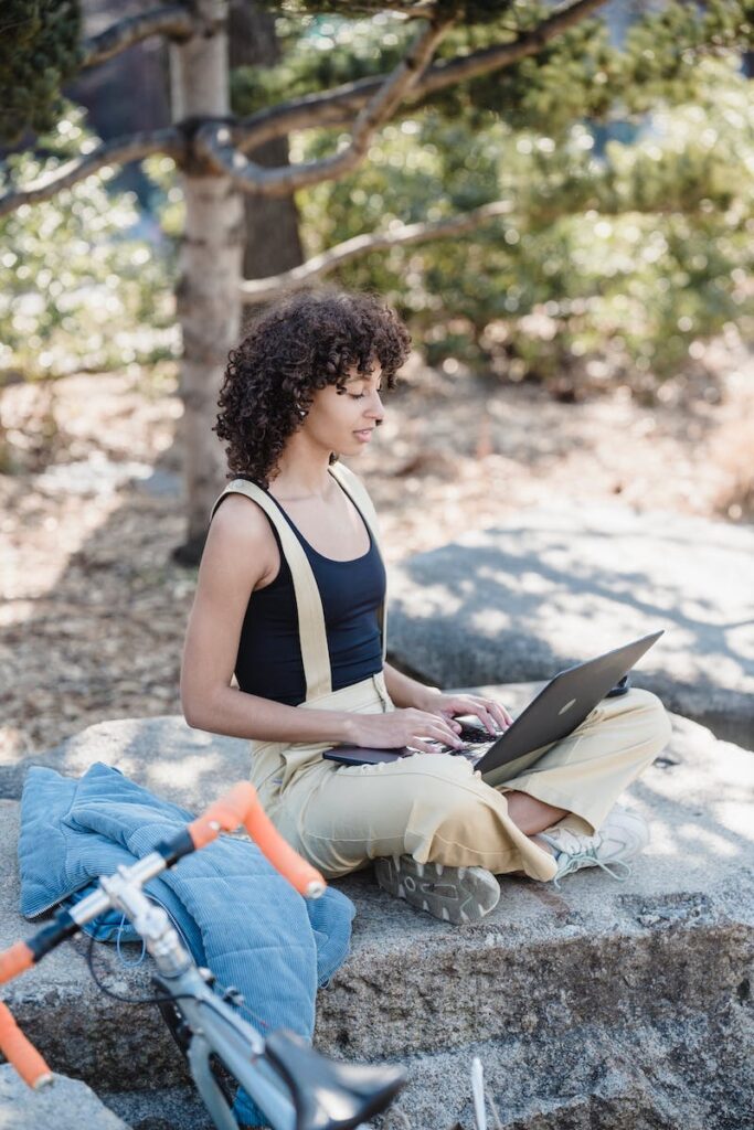 woman at park